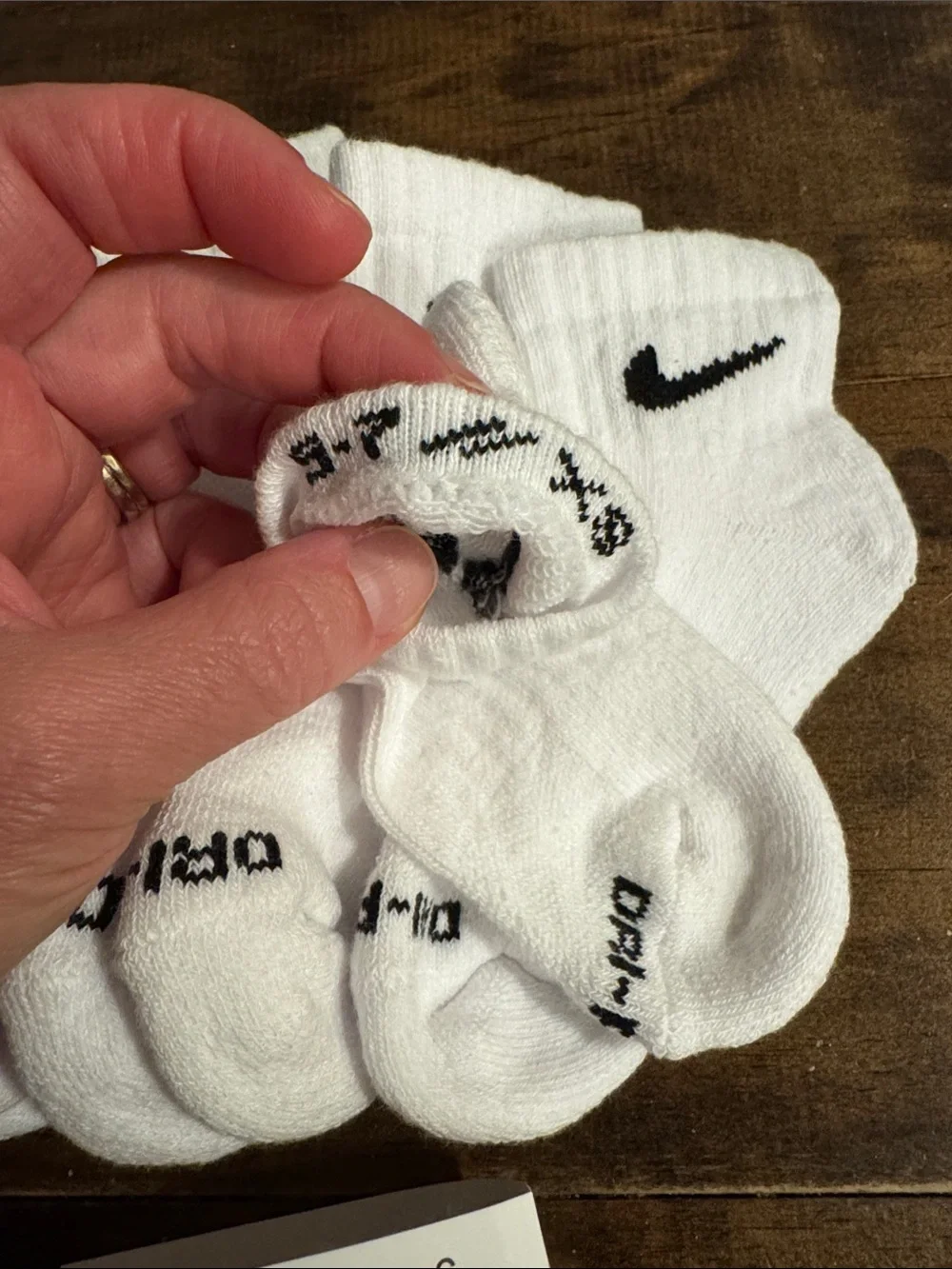 Nike white ankle socks 10C-3Y